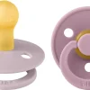 BIBS Original Colour Pacifier, 2 Pack - Dusky Lilac/Heather - Size 2 (6+ m)