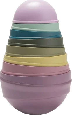 BIBS Wobbly Tower Bright Rainbow
