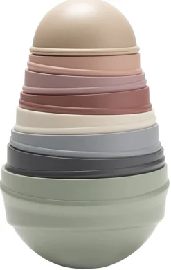 BIBS Wobbly Tower Pastel Rainbow