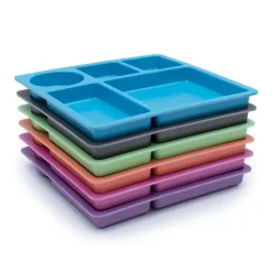 bobo&boo Bamboo Divided Plate - Flamingo Pink