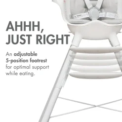 Boon GRUB Dishwasher-Safe Adjustable Baby High Chair - White
