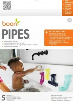 Boon PIPES Building Bath Toy Set - Plum / Multi