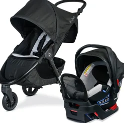 Britax B-Free Premium & B-Safe Gen2 FlexFit+ Travel System - Clean Comfort Black