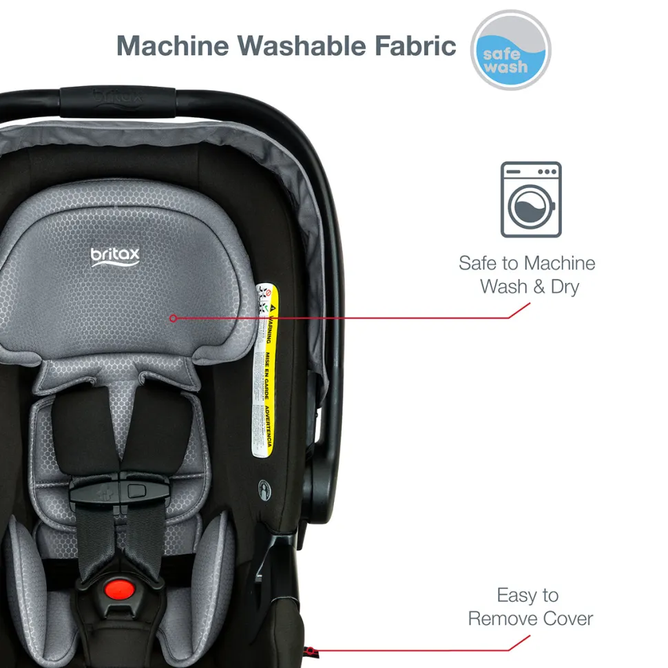 Britax B-Lively & B-Safe Gen2 FlexFit Travel System - Fog (SafeWash)