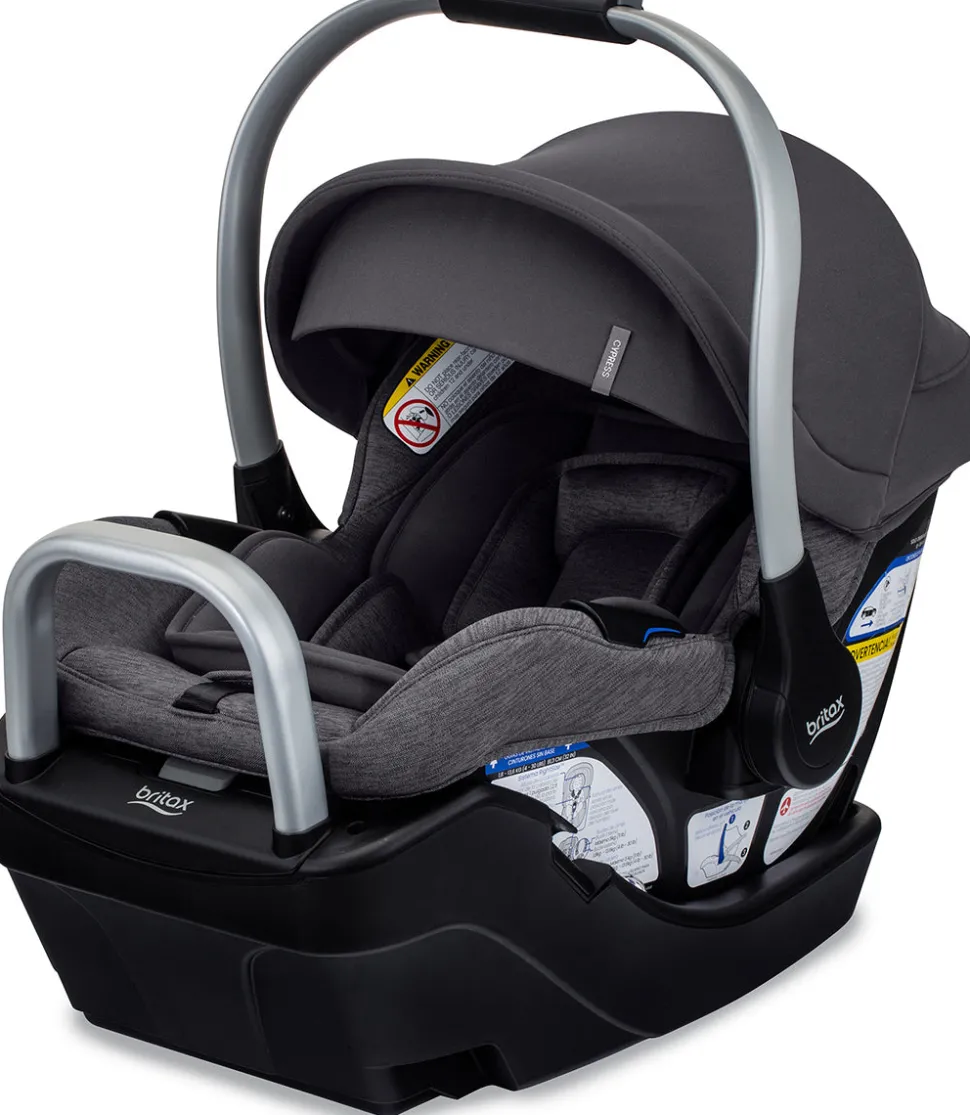 Britax Cypress Infant Car Seat with Alpine Anti-Rebound Base - Ponte Stone