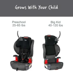 Britax Grow With You Harness Booster Car Seat - Mod Black SafeWash
