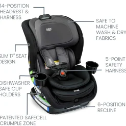 Britax Poplar Narrow Convertible Car Seat - Stone Onyx