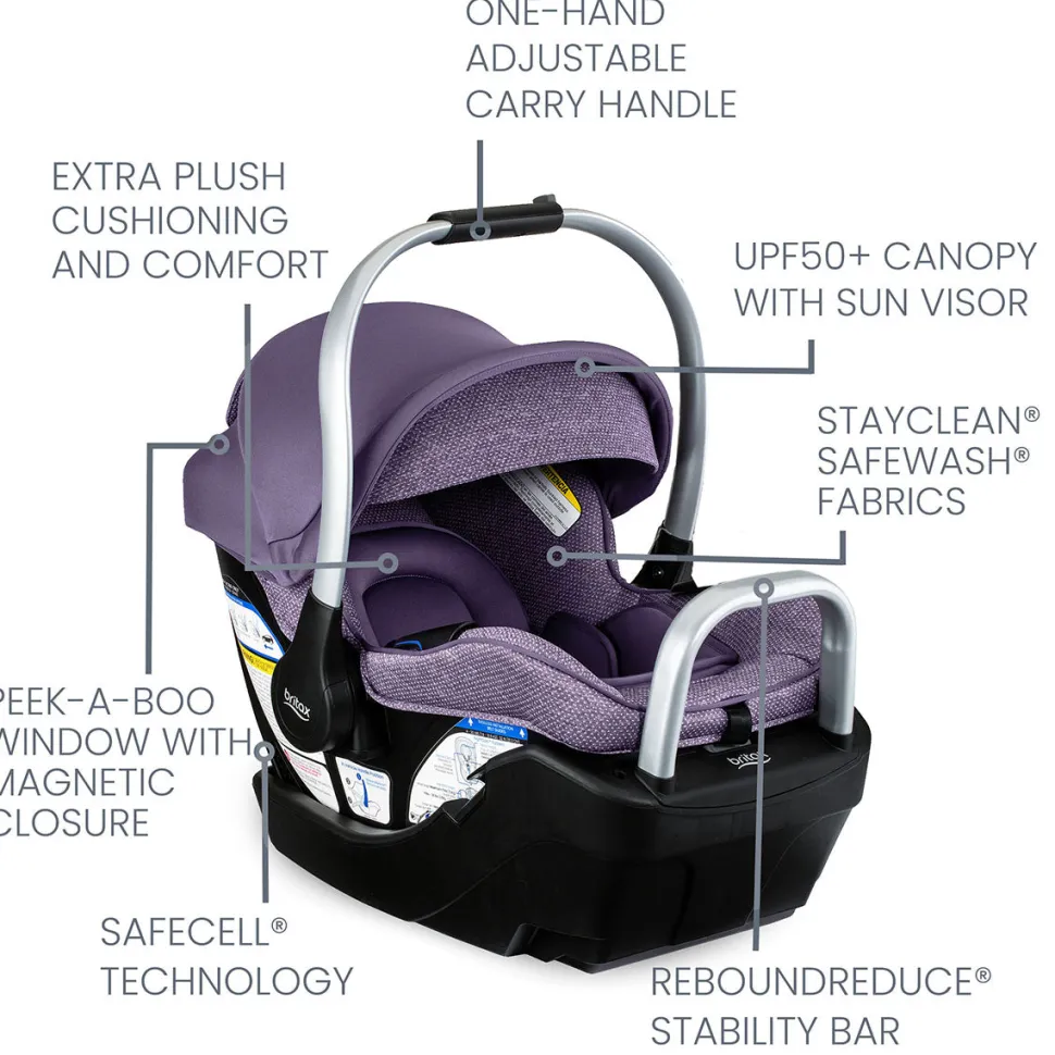 Britax Willow Grove SC Travel System - Pindot Iris
