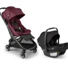 Bugaboo Butterfly 1 + Turtle Air Shield Travel System Bundle - Black / Dark Cherry / Dark Cherry / Black