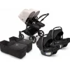 Bugaboo Donkey 5 + Turtle Air Shield Twin Travel System Bundle - Black / Midnight Black / Misty White / Black