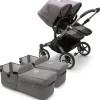 Bugaboo Donkey 5 Twin Complete Stroller Bundle - Graphite / Grey Melange / Grey Melange
