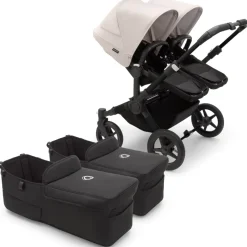 Bugaboo Donkey 5 Twin Complete Stroller Bundle - Black / Midnight Black / Misty White / Black