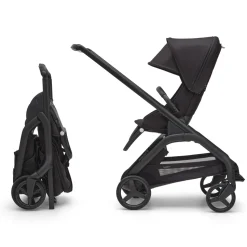 Bugaboo Dragonfly Complete Lightweight Compact Stroller - Black / Midnight Black / Misty White (Albee Exclusive)