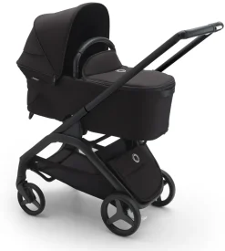 Bugaboo Dragonfly Complete Lightweight Compact Stroller + Bassinet - Black / Midnight Black / Midnight Black