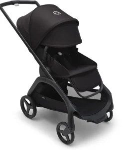 Bugaboo Dragonfly Complete Lightweight Compact Stroller + Bassinet - Black / Midnight Black / Midnight Black