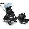 Bugaboo Dragonfly Stroller + Turtle Air Shield Travel System Bundle - Graphite / Midnight Black / Skyline Blue / Black