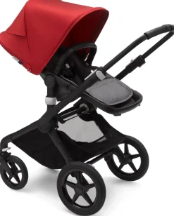 Bugaboo Fox2 Complete Stroller - Black/Grey Melange/Red