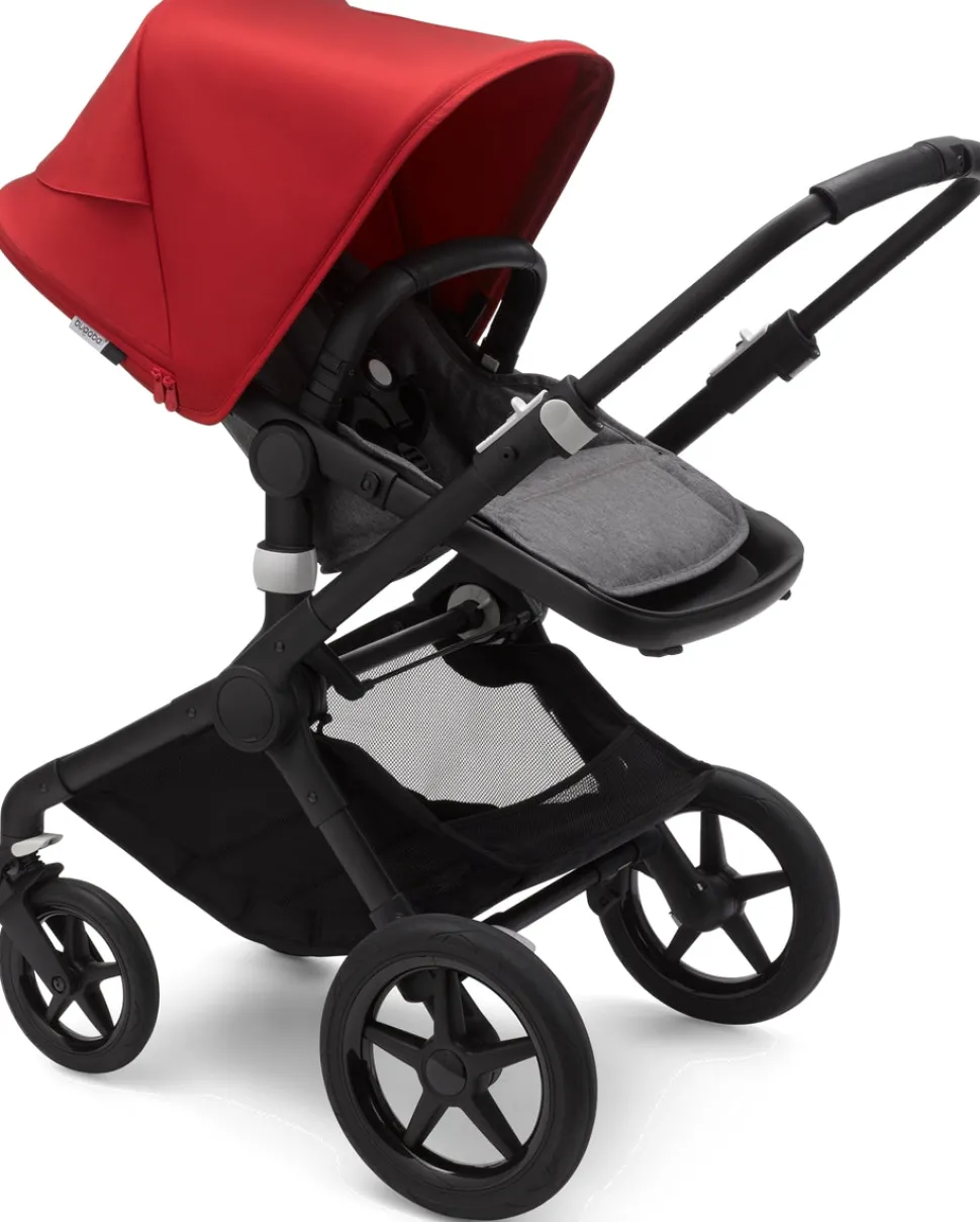 Bugaboo Fox2 Complete Stroller - Black/Grey Melange/Red