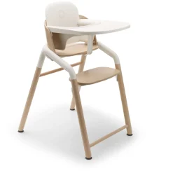 Bugaboo Giraffe Complete High Chair + Newborn Set Bundle - Neutral Wood / White / Polar White