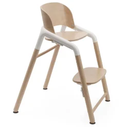 Bugaboo Giraffe Complete High Chair + Newborn Set Bundle - Neutral Wood / White / Polar White
