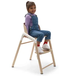 Bugaboo Giraffe Complete High Chair + Newborn Set Bundle - Neutral Wood / White / Polar White