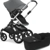 Bugaboo OPEN BOX Fox Complete Stroller - Aluminum/Black/Grey Melange