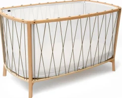 Charlie Crane KIMI Baby Bed with Organic Mattress - Hazelnut