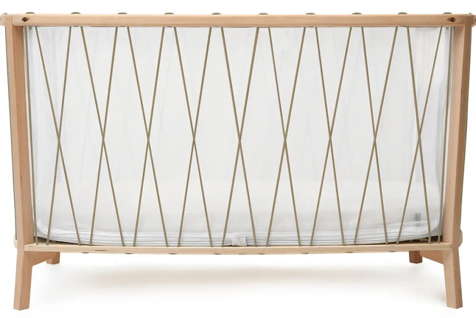 Charlie Crane KIMI Baby Bed with Organic Mattress - Hazelnut