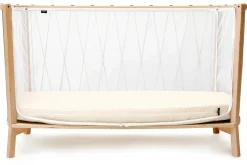 Charlie Crane KIMI Baby Bed with Organic Mattress - Hazelnut