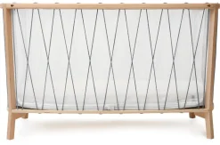 Charlie Crane KIMI Baby Bed with Organic Mattress - Black & White