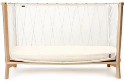 Charlie Crane KIMI Baby Bed with Organic Mattress - Black & White
