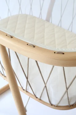 Charlie Crane KUMI Mesh Crib with Organic Mattress - Hazelnut