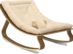 Charlie Crane LEVO Baby Rocker - Walnut / Fur Milk