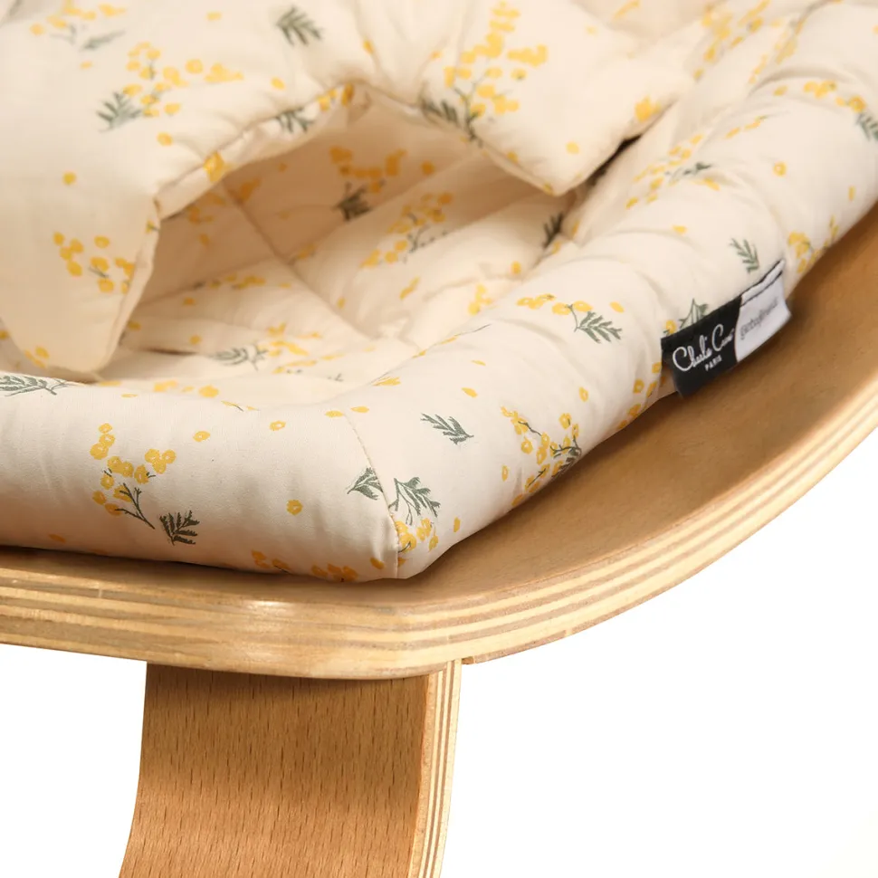 Charlie Crane LEVO Baby Rocker - Beech / Garbo & Friends Mimosa