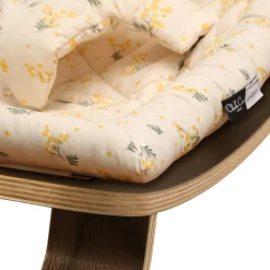 Charlie Crane LEVO Baby Rocker - Walnut / Garbo & Friends Mimosa