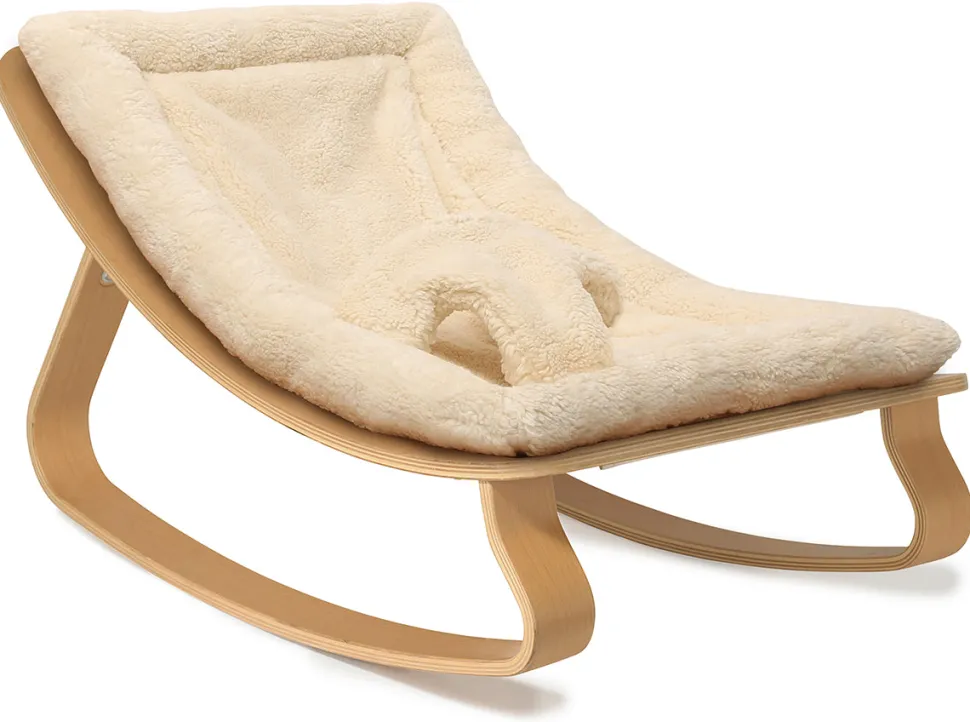 Charlie Crane LEVO Baby Rocker - Beech / Fur Milk