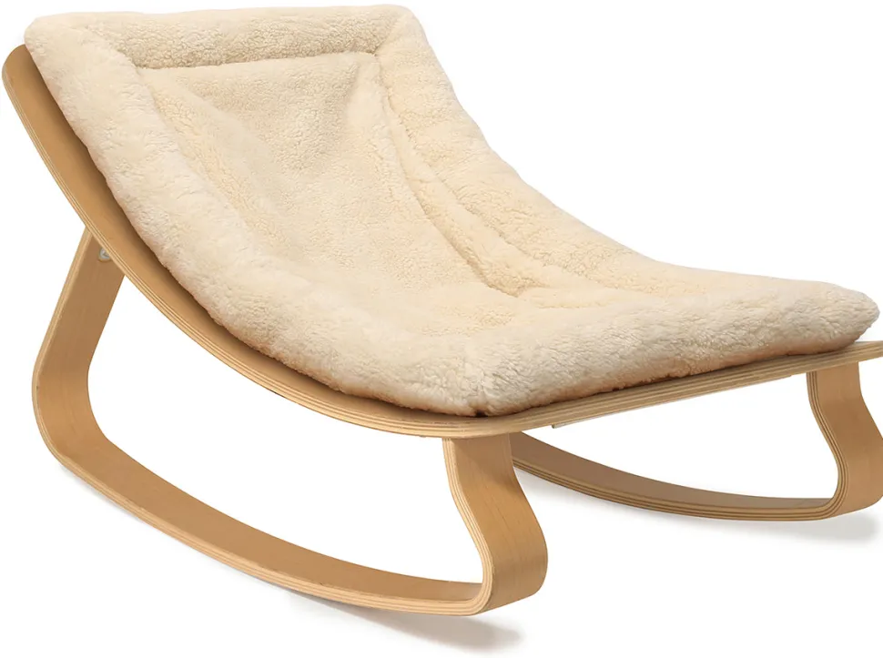 Charlie Crane LEVO Baby Rocker - Beech / Fur Milk