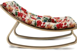 Charlie Crane LEVO Baby Rocker - Walnut / Le Petit Lucas du Tertre Hibiscus