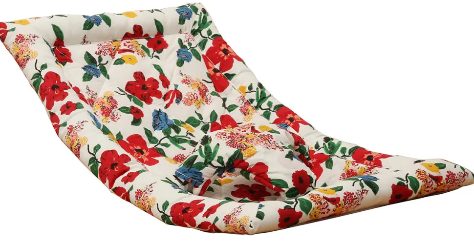 Charlie Crane LEVO Baby Rocker - Beech / Le Petit Lucas du Tertre Hibiscus