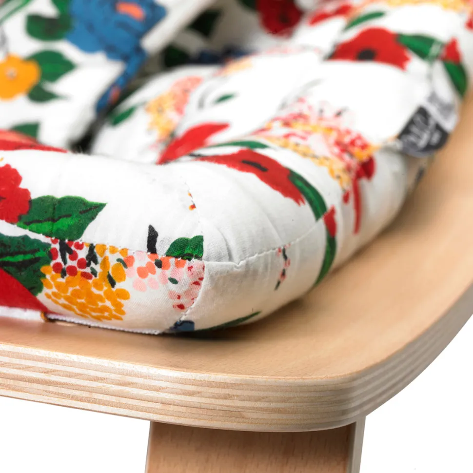 Charlie Crane LEVO Baby Rocker - Beech / Le Petit Lucas du Tertre Hibiscus