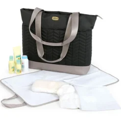 Chicco Chevron Tote Diaper Bag - Black