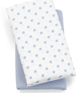 Chicco Lullaby Playard Fitted Sheet, 2-Pack - Blue Dot