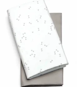 Chicco LullaGo Bassinet Sheets, 2-Pack - Grey Triangle