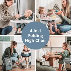 Chicco Zest 4-in-1 Folding High Chair - Capri