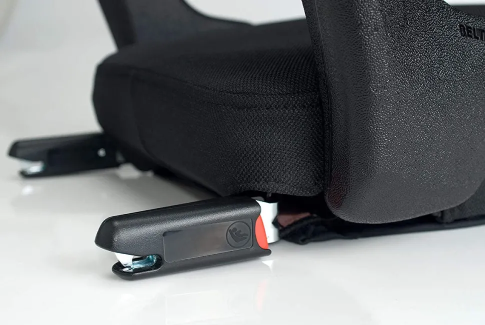 Clek Ozzi Backless Booster Car Seat with Rigid Latch - Carbon (Jersey Knit)
