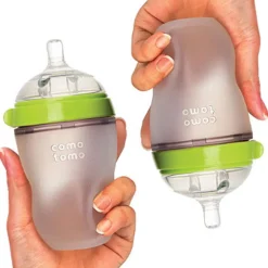 Comotomo Natural Feel Baby Bottle, 2pk - 8 oz - Green