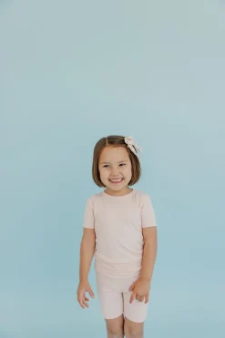 Copper Pearl 2 Piece Short Sleeve Pajamas - Blush, 18M