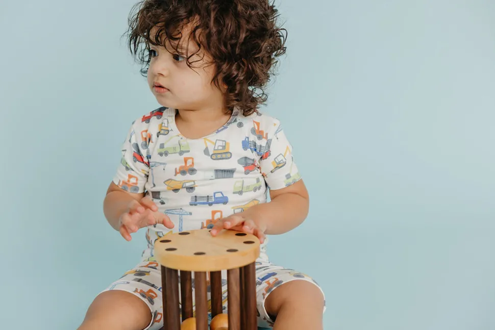Copper Pearl 2 Piece Short Sleeve Pajamas - Diesel, 12M