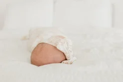 Copper Pearl Knit Headband Bow - Kiana