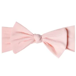 Copper Pearl Knit Headband Bow - Blush